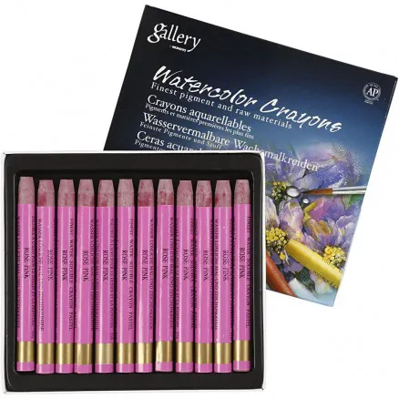 Gallery Aquarell, Frischrosa (316), L: 9,3 cm, 12 Stk. / 1 Packung.