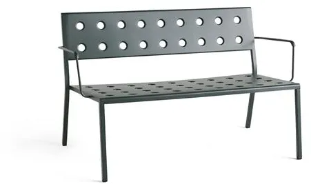 HAY Balcony Lounge -Bank mit Armlehnen Dark Forest