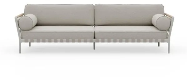 Vipp 720 Open-Air 3-Sitzer Outdoor-Sofa hellgrau